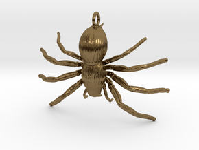 Spider Hecklace in Polished Bronze