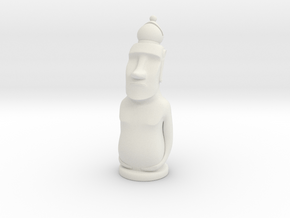 Moai Bishop in White Natural Versatile Plastic