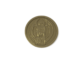Cthulhu Coin in Tan Fine Detail Plastic