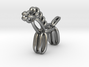 Balloon Horse Pendant in Natural Silver