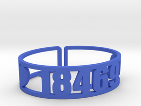 Tyler Hill Zip Cuff in Blue Processed Versatile Plastic