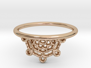 Half Lace Ring - Size 7.5 in 14k Rose Gold Plated Brass: 7.5 / 55.5
