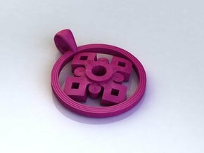 Pendant, Forces of Nature  in Pink Processed Versatile Plastic