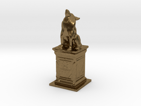 Wolf Statue in Natural Bronze