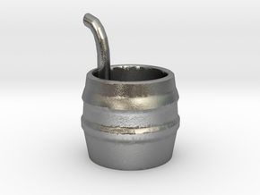 Barrel with Pipe in Natural Silver