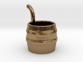 Barrel with Pipe in Natural Brass