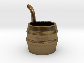Barrel with Pipe in Natural Bronze