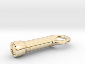 Flashlight Keyring in 14k Gold Plated Brass