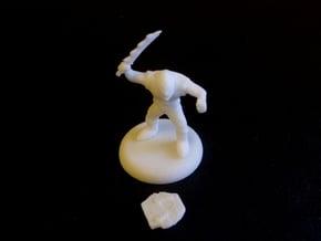 Goblin Warrior in White Natural Versatile Plastic
