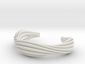 Wolly | Unisex  Bracelet  in White Natural Versatile Plastic: Medium