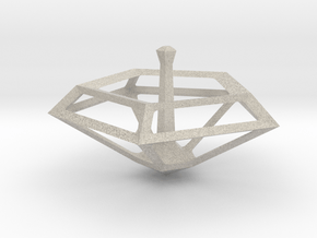 Geometric Spinning Top  in Natural Sandstone