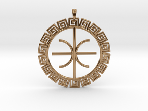  Delphic Apollo E Ancient Greek Jewelry Symbol 3D  in Polished Brass