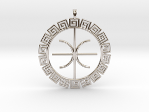 Delphic Apollo E Ancient Greek Jewelry Symbol 3D  in Platinum
