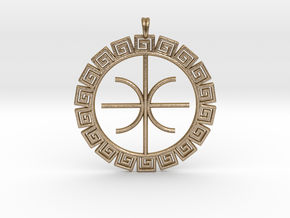  Delphic Apollo E Ancient Greek Jewelry Symbol 3D  in Polished Gold Steel