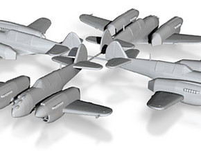 Curtiss P-40 Twin (Prototype) 1:200 x4 HDA in Tan Fine Detail Plastic