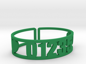 Taconic Zip Cuff in Green Processed Versatile Plastic