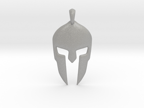 Spartan Helmet Jewelry Pendant in Aluminum