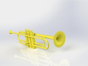 Trompet in White Natural Versatile Plastic