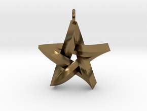 Impossible Star Pendant in Polished Bronze