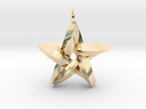 Impossible Star Pendant in 14k Gold Plated Brass