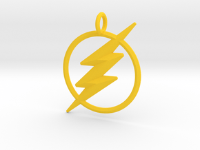 The Flash Keychain in Yellow Processed Versatile Plastic