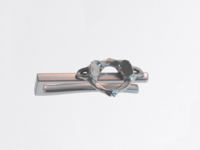Atlas (c1) vertebra tieclip (shorter) in Polished Silver