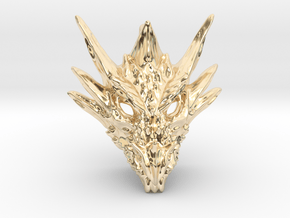 Umbral Dragon Pendant in 14K Yellow Gold