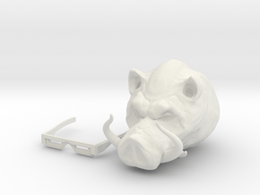 Punk Pig in White Natural Versatile Plastic