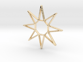 Sun Pendant in 14k Gold Plated Brass