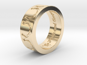 "Go Forth and Conquer" Ring  in 14k Gold Plated Brass: 11.5 / 65.25