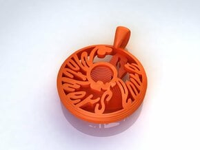 Mothers Love Pendant  in Orange Processed Versatile Plastic