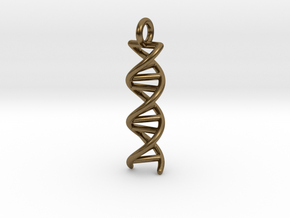 DNA Double Helix Pendant in Natural Bronze