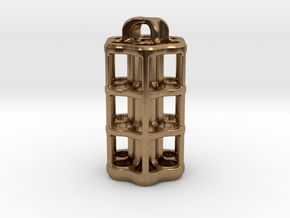 Tritium Lantern 5D (3.5x25mm Vials) in Natural Brass
