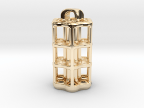 Tritium Lantern 5D (3.5x25mm Vials) in 14K Yellow Gold