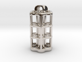 Tritium Lantern 5D (3.5x25mm Vials) in Rhodium Plated Brass