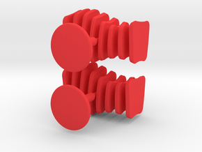 Cufflinks Free Form in Red Processed Versatile Plastic