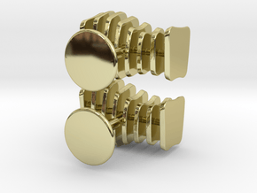 Cufflinks Free Form in 18k Gold Plated Brass