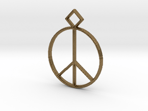 Peace Pendant in Natural Bronze