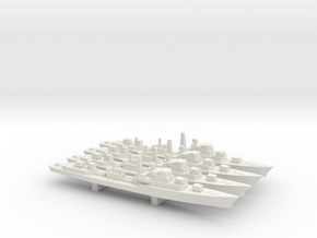  Daring-Class Destroyer x 4, 1/1800 in White Natural Versatile Plastic