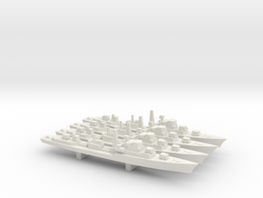  Daring-Class Destroyer x 4, 1/2400 in White Natural Versatile Plastic
