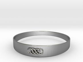 Double Infinity Bracelet ver.1 51mm inside in Natural Silver