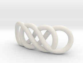 Double Infinity in White Natural Versatile Plastic
