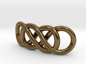 Double Infinity in Polished Bronze
