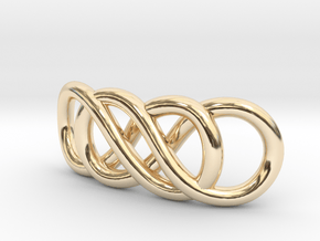 Double Infinity in 14k Gold Plated Brass