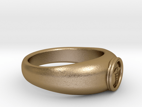 0.768 inch/19.51mm Medical Ring in Polished Gold Steel
