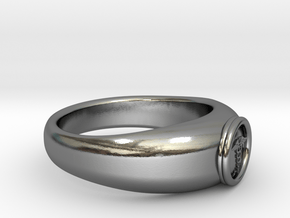 0.768 inch/19.51mm Medical Ring in Polished Silver