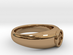 0.768 inch/19.51mm Medical Ring in Polished Brass
