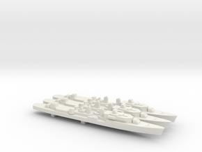  T47 Class Command Destroyer (1962) x 3, 1/1800 in White Natural Versatile Plastic