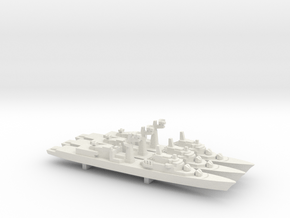  Tourville-class frigate x 3, 1/1800 in White Natural Versatile Plastic