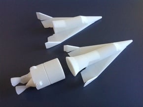 1/144 BOEING X-20 DYNA SOAR SPACE PLANE in White Natural Versatile Plastic